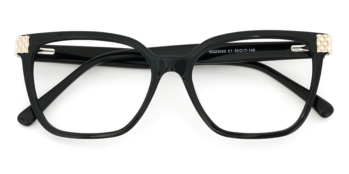 Negro Editha - Rectangle Glasses