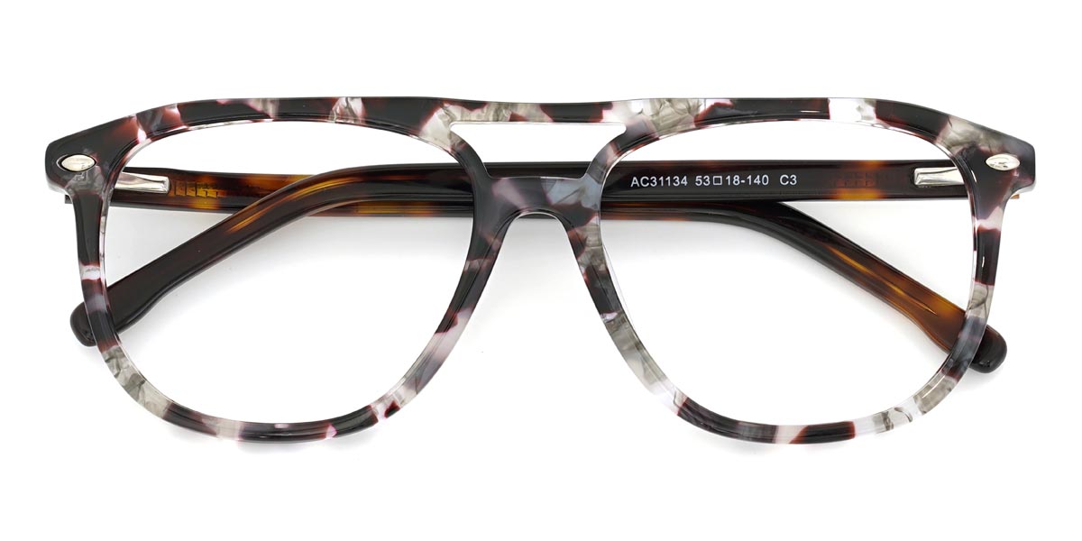 Black Tortoiseshell Bruce Glasses - Aviator Glasses