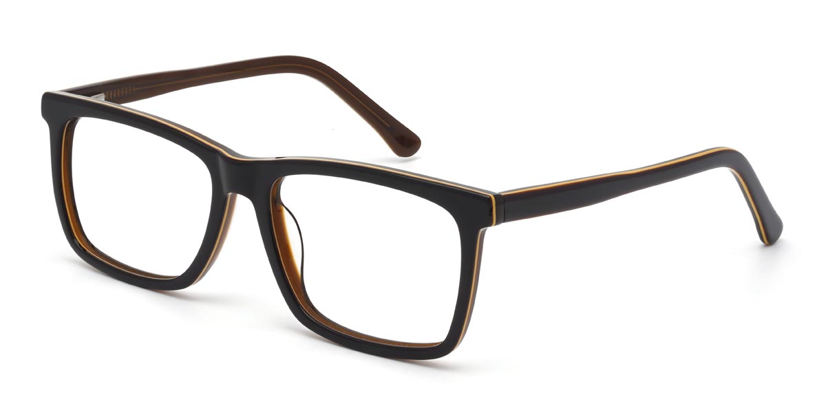 Brown Black Brandon - Rectangle Glasses