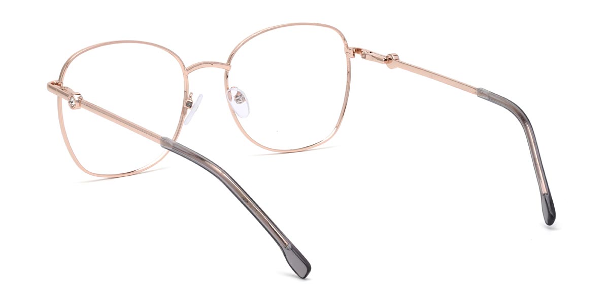 Rosé Gold Hilton - Oval Glasses