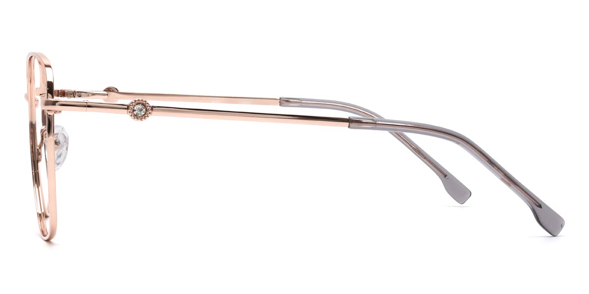 Rose Gold Hilton - Oval Glasses