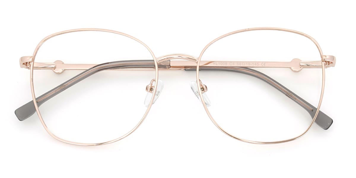 Rose Gold Hilton - Oval Glasses