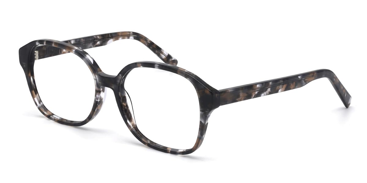 Noir Écaille de tortue Gavin - Oval Glasses