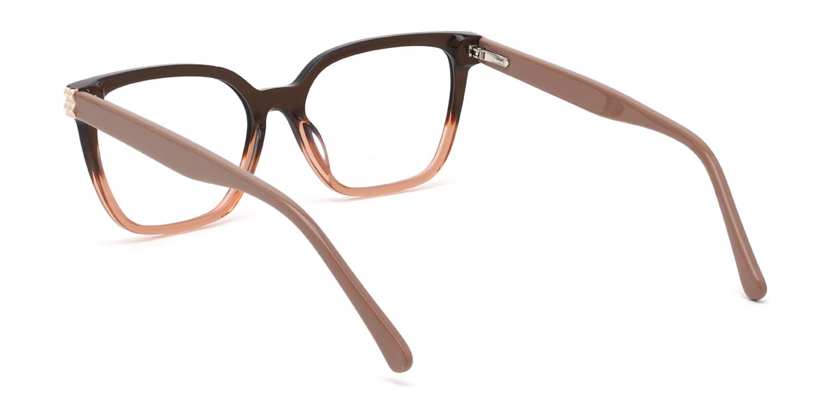 Brown Tawny Editha - Rectangle Glasses