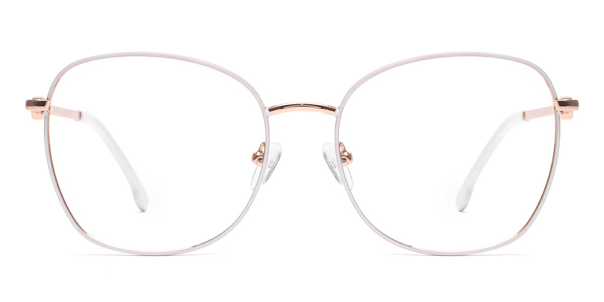 White Hilton - Oval Glasses