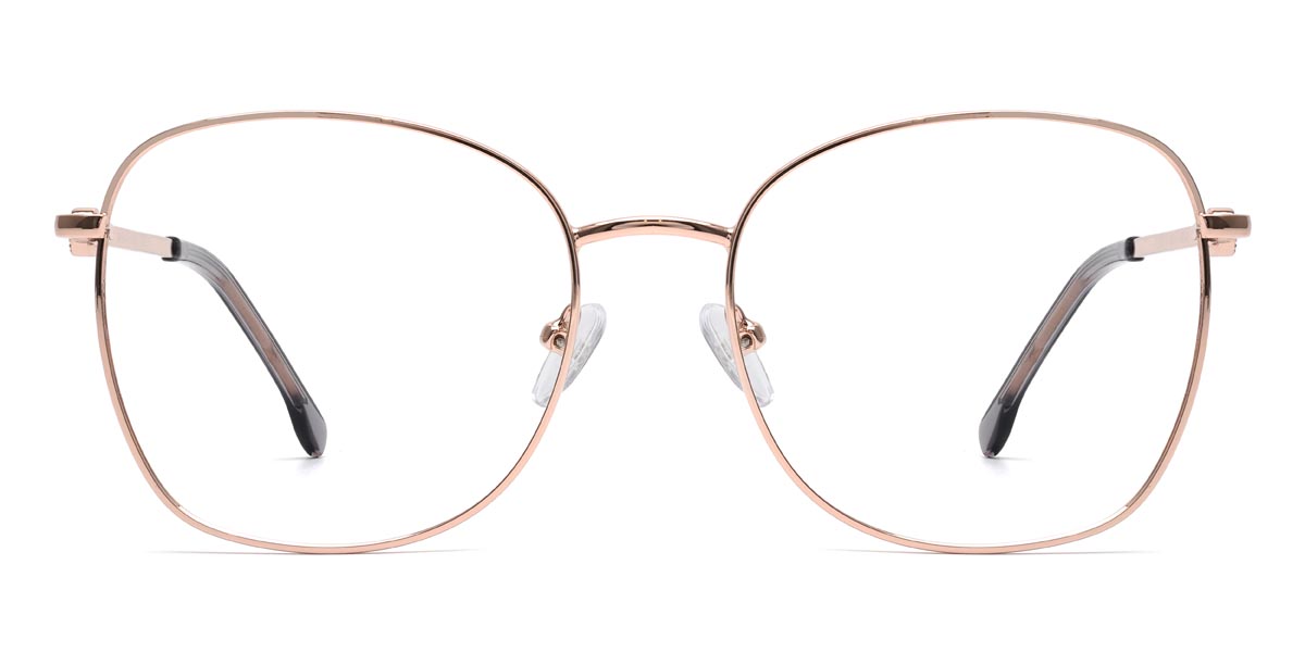 Rosé Gold Hilton - Oval Glasses