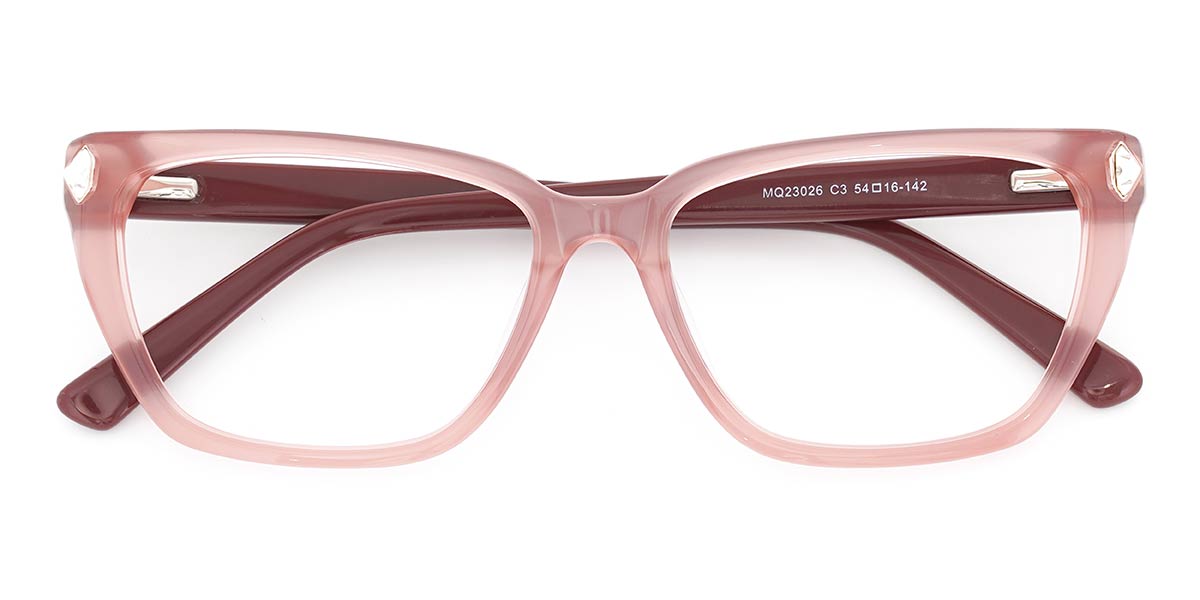 Pink Frances - Rectangle Glasses