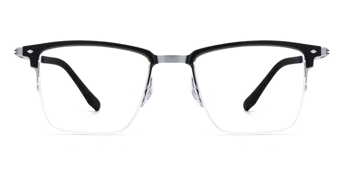 Negro Plata Todd - Rectangle Glasses