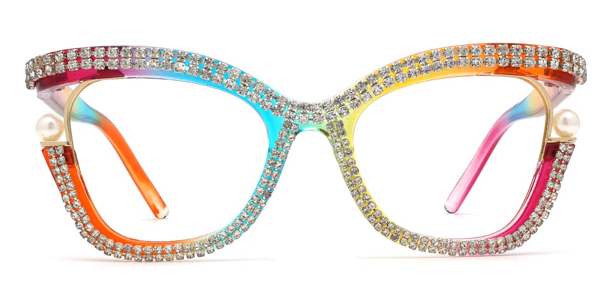 Color White Diamond Lareina - Square Glasses