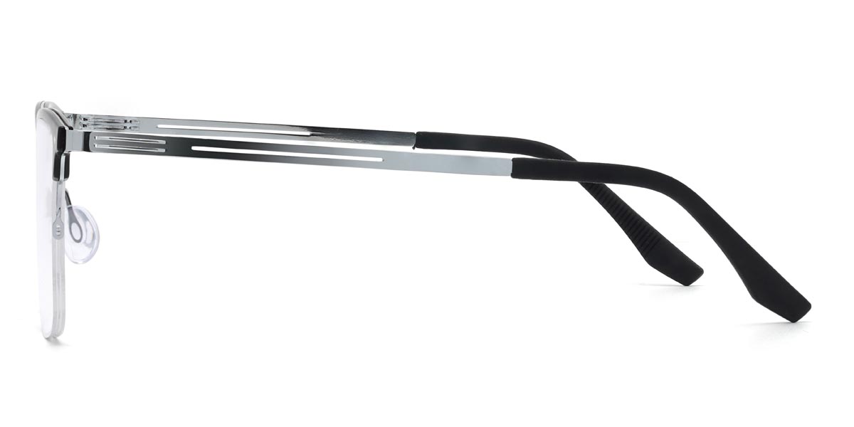 Noir Argent Todd - Rectangle Glasses