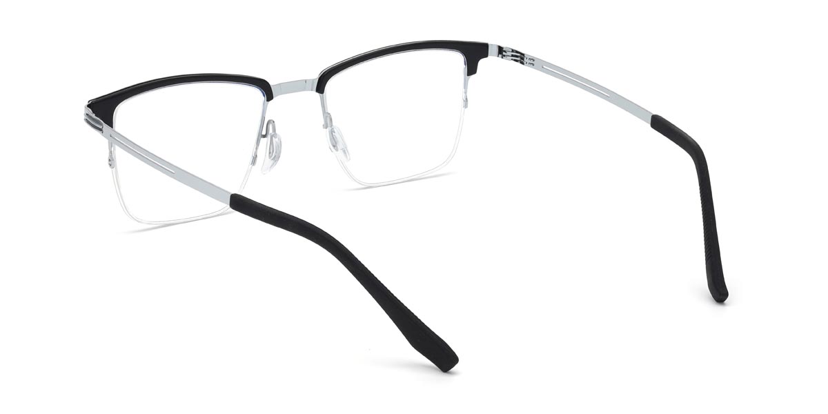 Negro Plata Todd - Rectangle Glasses