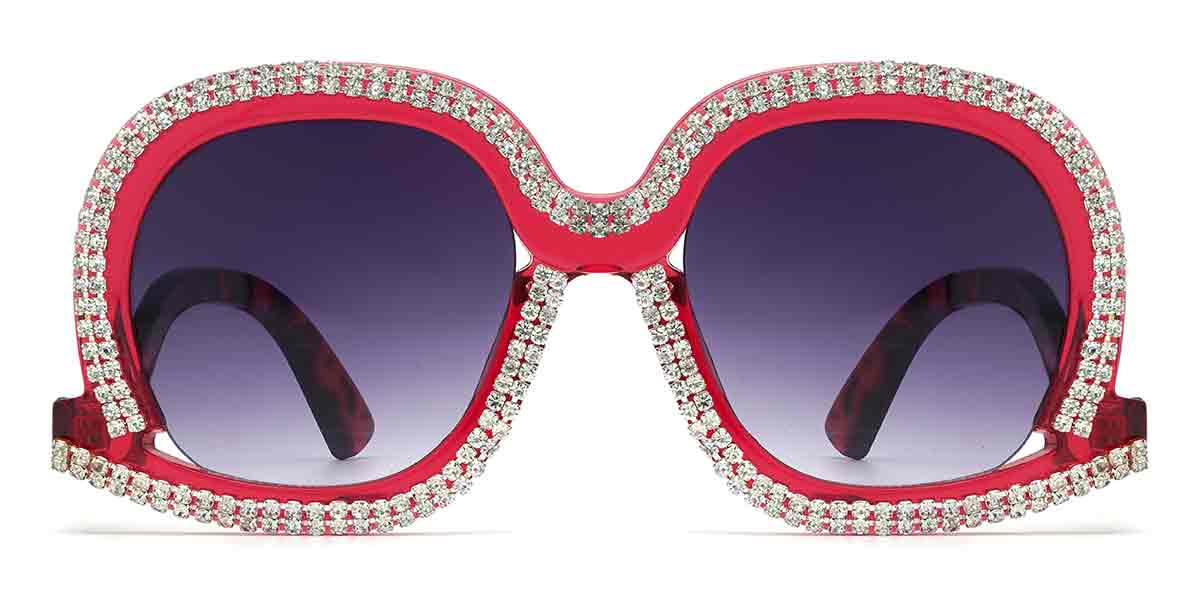 Red Grey Mabel - Square Sunglasses