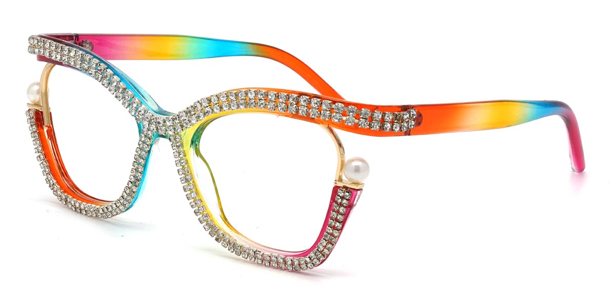 Color White Diamond Lareina - Square Glasses