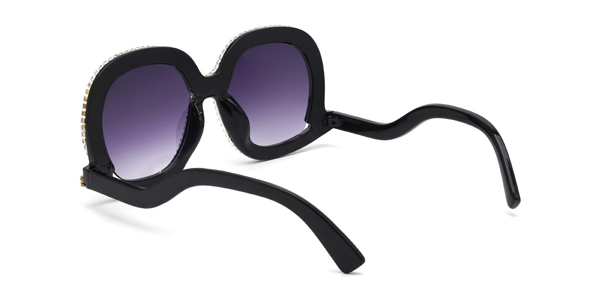 Negro Gris Mabel - Square Sunglasses