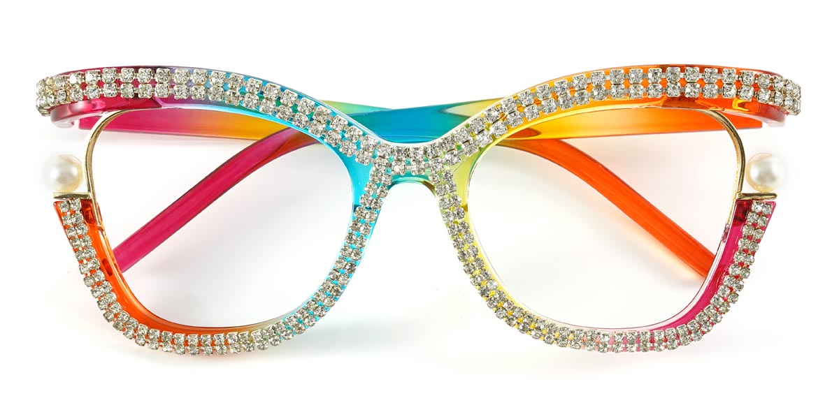 Color White Diamond Lareina - Square Glasses