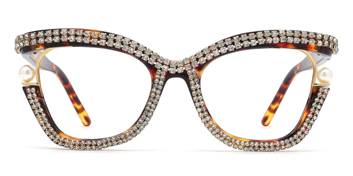 Écaille Blanc Diamant Lareina - Square Glasses