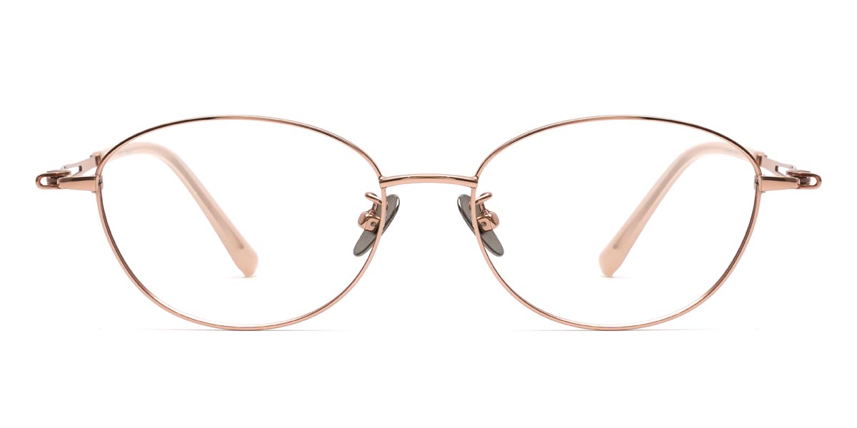 Rose Gold Lucine - Oval Glasses