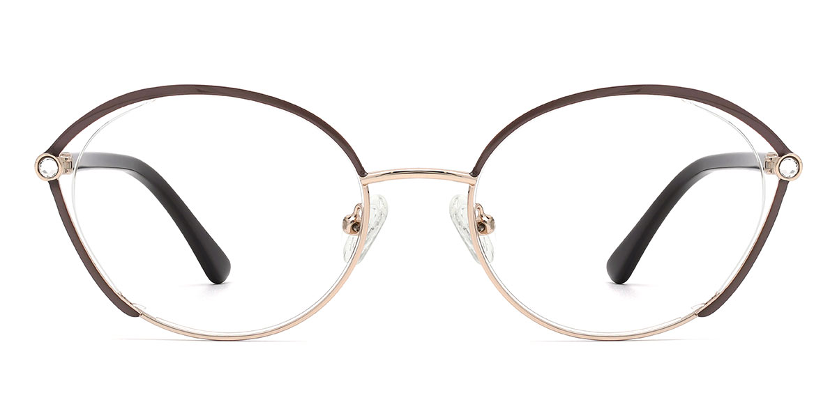 Marron Milly - Oval Glasses