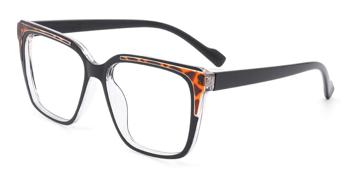 Black Tortoiseshell Reid - Square Glasses