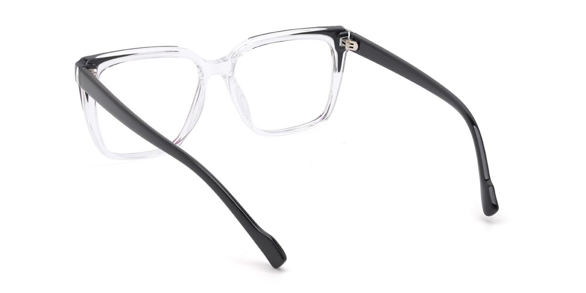 Noir Transparent Reid - Square Glasses