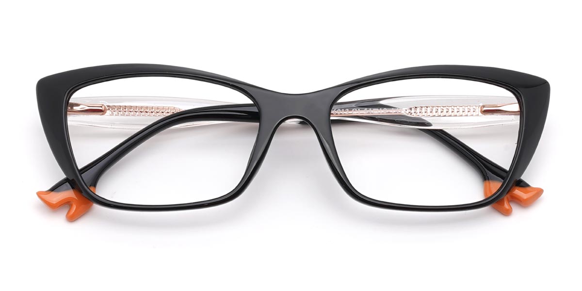 Black Patty - Rectangle Glasses