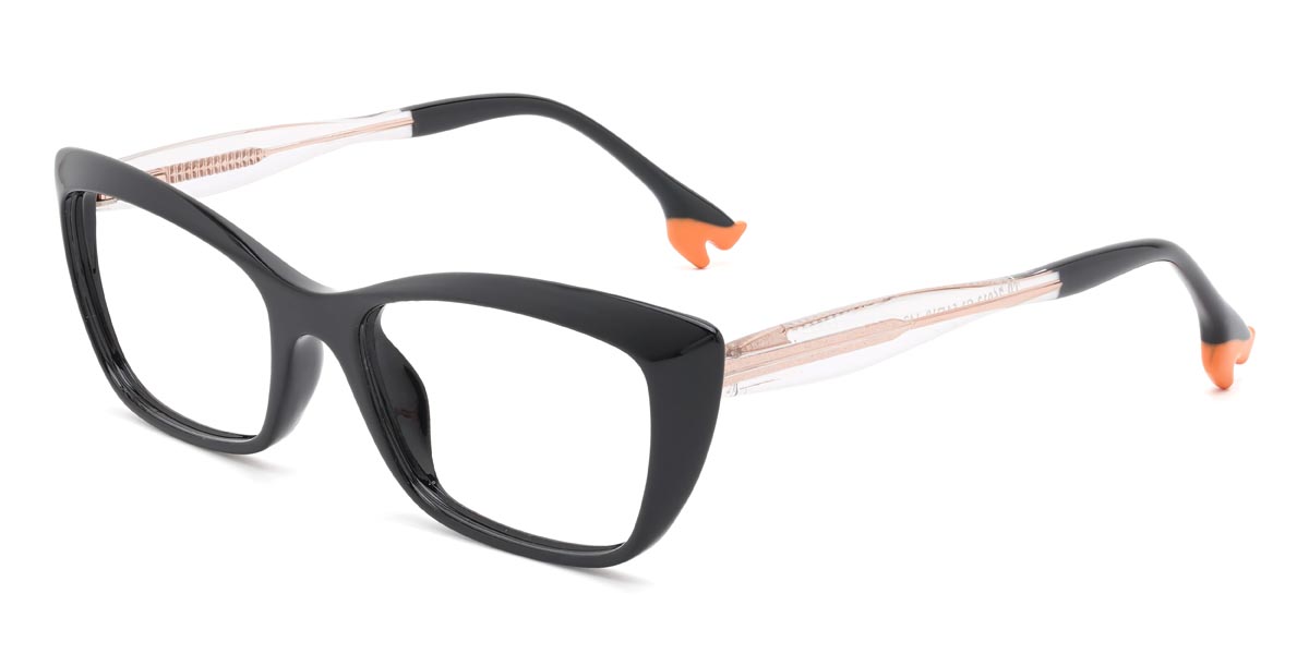 Black Patty - Rectangle Glasses