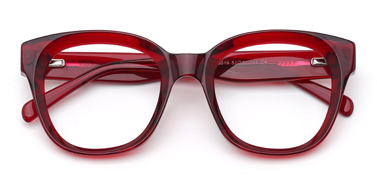 Rot Patricia - Square Glasses