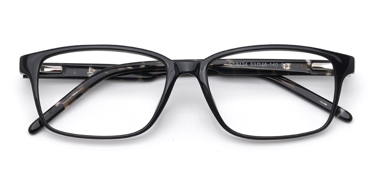 Black Black Tortoiseshell Cosmo - Rectangle Glasses