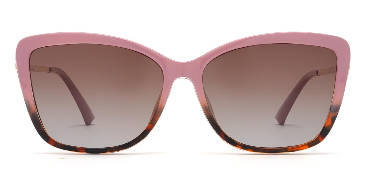 Cameo Brown Tortoiseshell Zoe - Cat Eye Clip-On Sunglasses