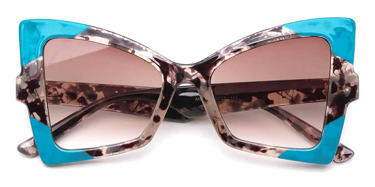 Écaille de tortue Brun progressif Estelle Lunettes - Cat Eye Sunglasses