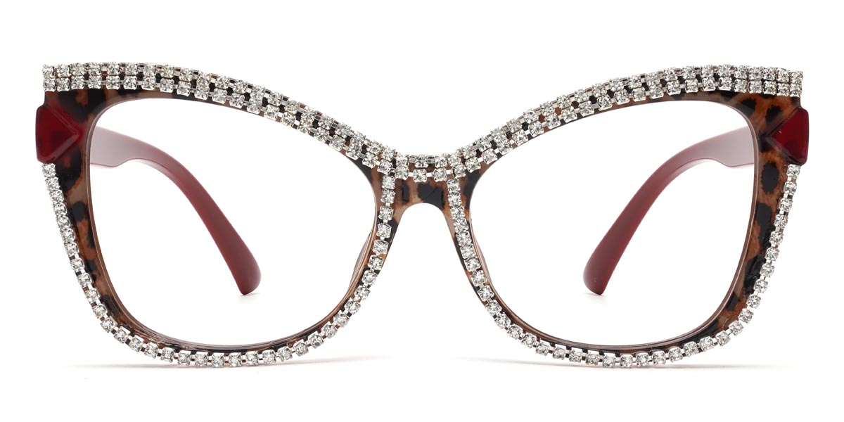 Tortoiseshell White Diamond Ailsa - Cat Eye Glasses