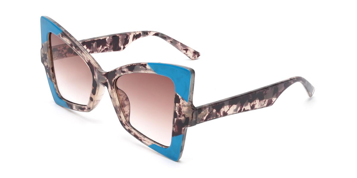 Écaille de tortue Brun progressif Estelle - Cat Eye Sunglasses