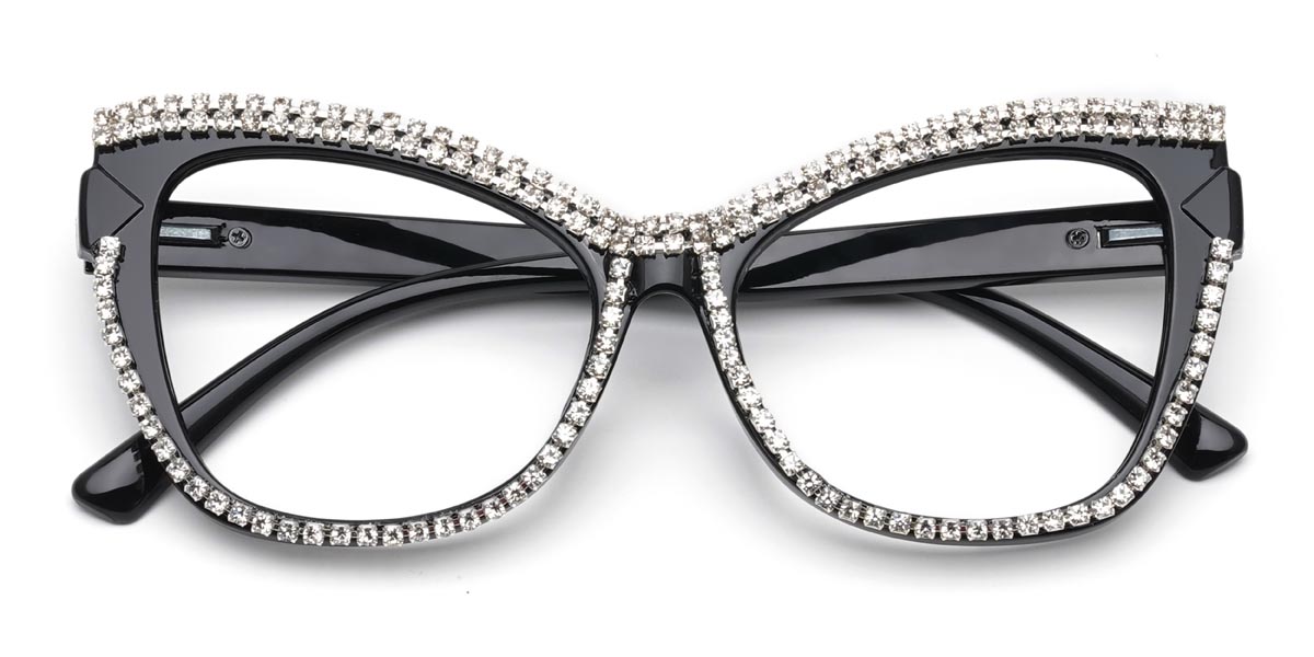 Schwarz Weiß Diamant Ailsa - Cat Eye Glasses