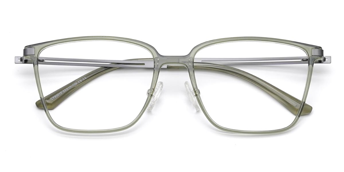 Olive Green Cheney - Rectangle Glasses