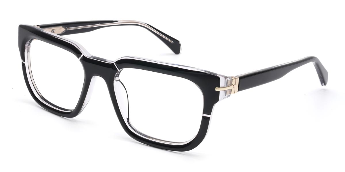 Noir Transparent Billy - Rectangle Glasses