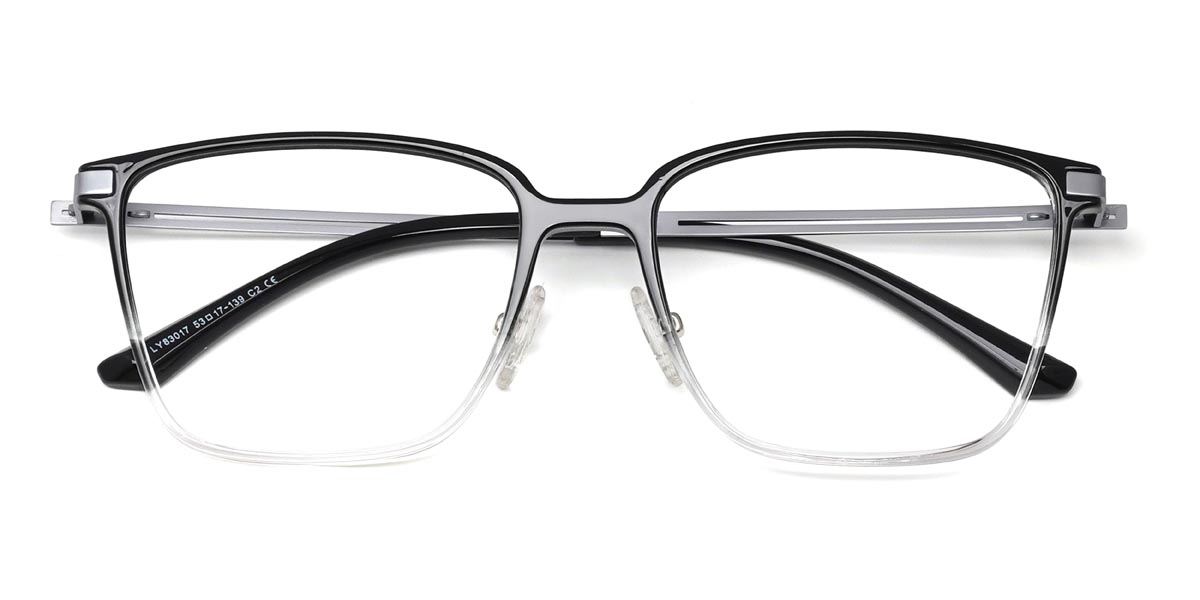 Gradient Black Cheney - Rectangle Glasses