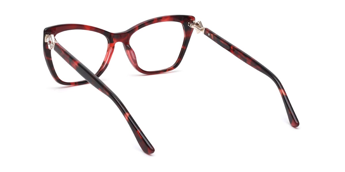 Rouge Écaille de tortue Candy Lunettes - Cat Eye Glasses