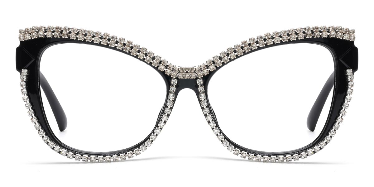 Black White Diamond Ailsa - Cat Eye Glasses