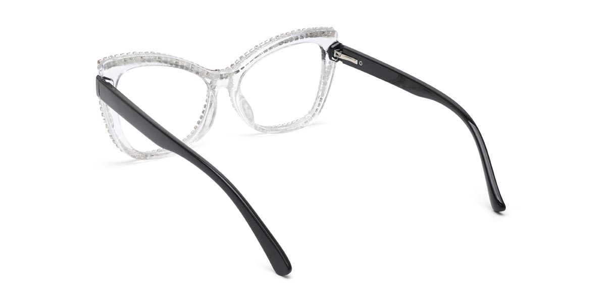 Clear White Diamond Ailsa - Cat Eye Glasses