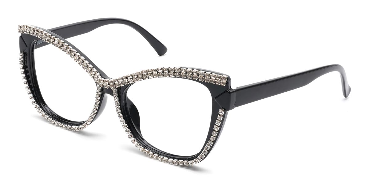 Schwarz Weiß Diamant Ailsa - Cat Eye Glasses