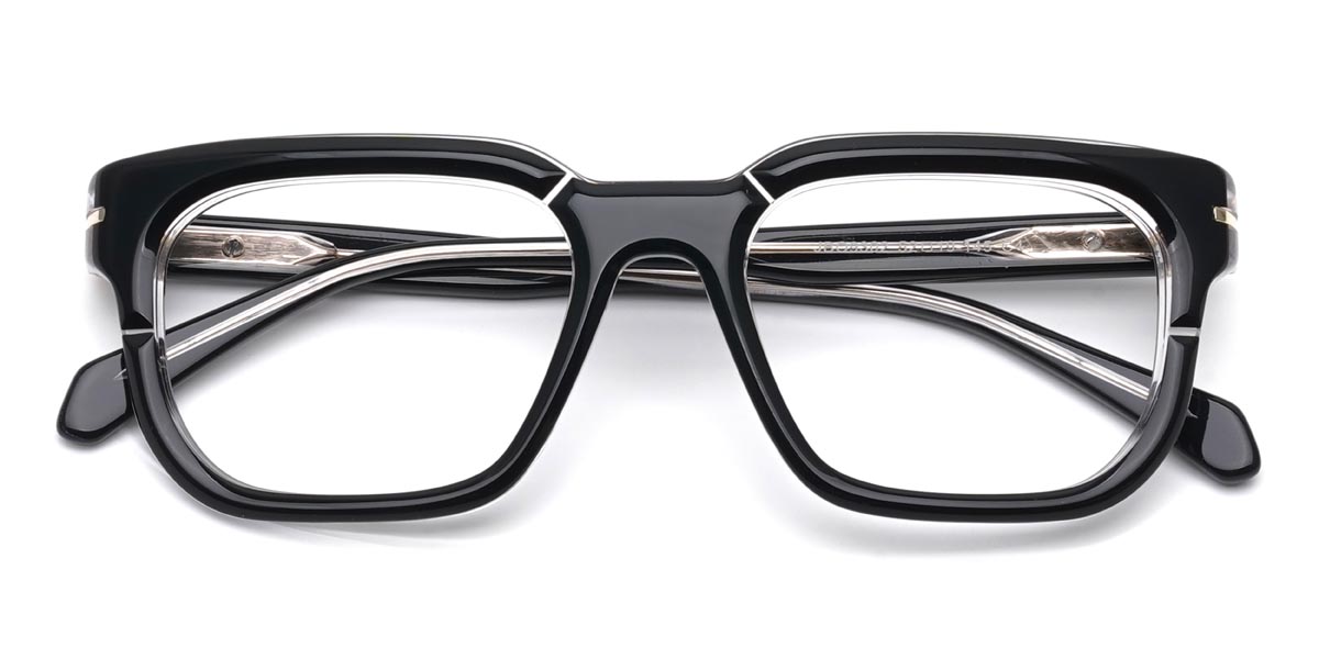 Black Clear Billy - Rectangle Glasses