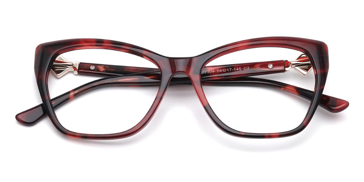 Rouge Écaille de tortue Candy Lunettes - Cat Eye Glasses