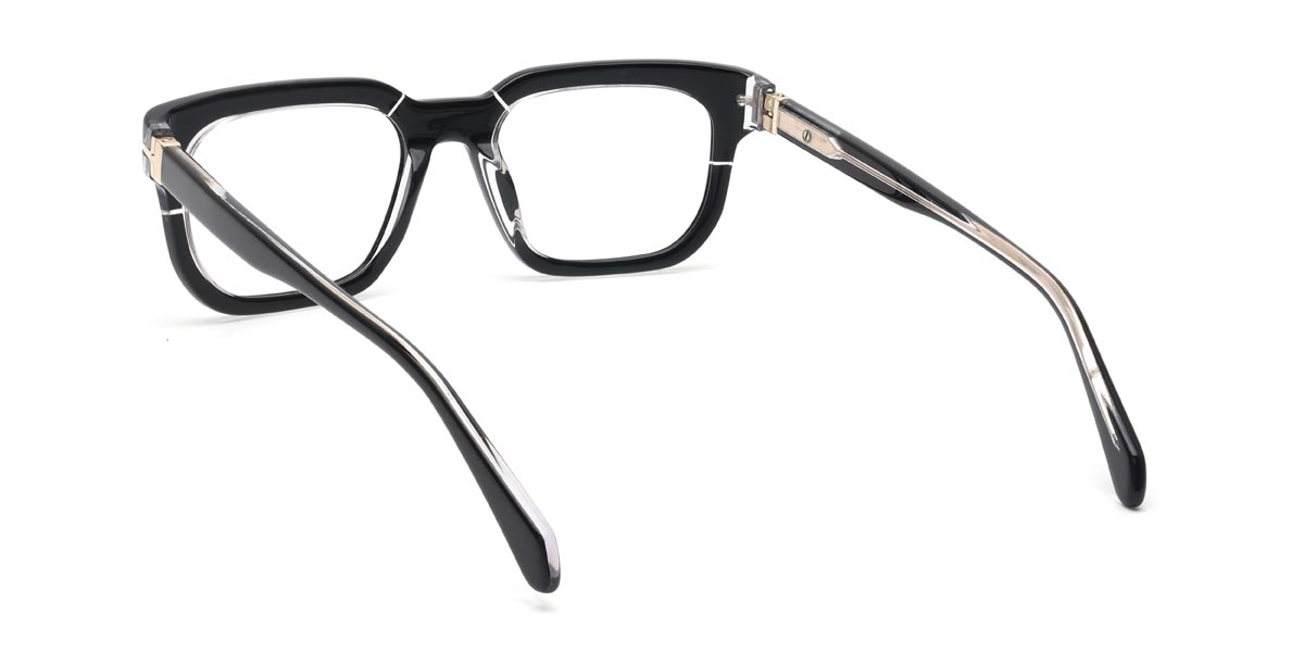 Black Clear Billy - Rectangle Glasses