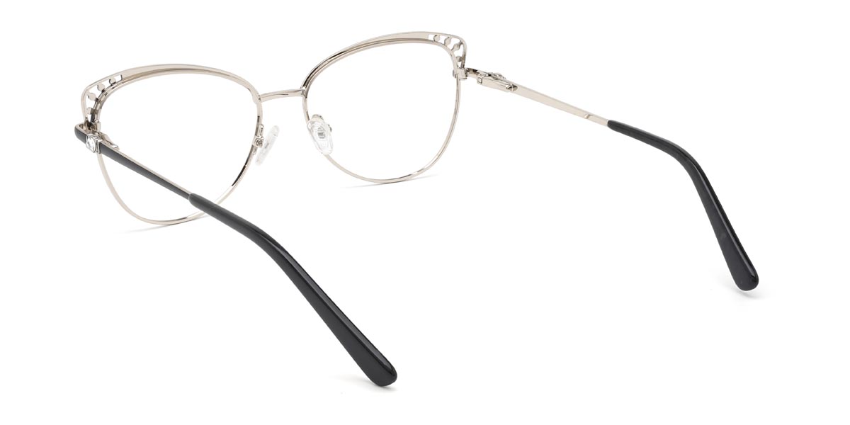 Fekete ezüst Spark - Cat Eye Glasses