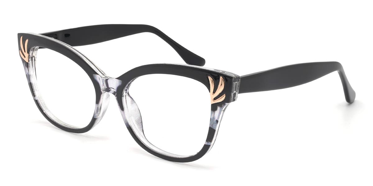 Black Black Tortoiseshell Brianna - Square Glasses