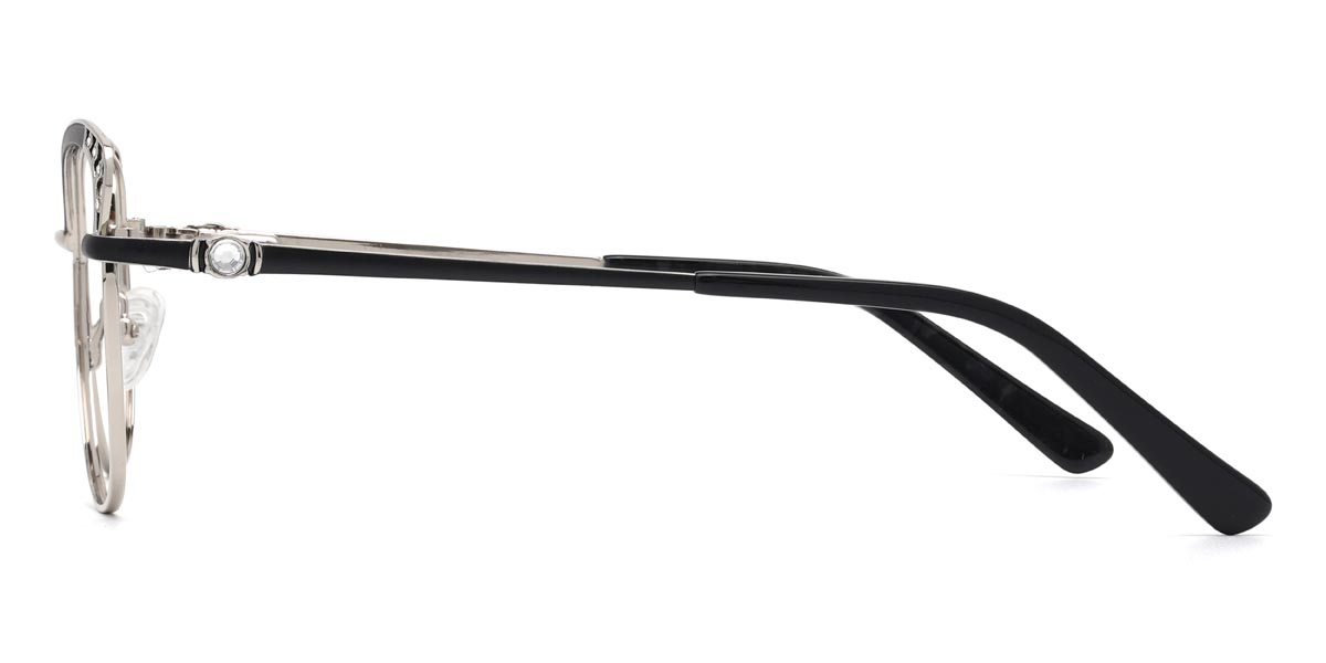 Fekete ezüst Spark - Cat Eye Glasses