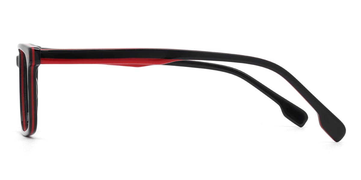 Black Red Christian - Rectangle Glasses