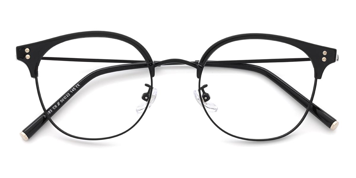 Black Colbert - Oval Glasses