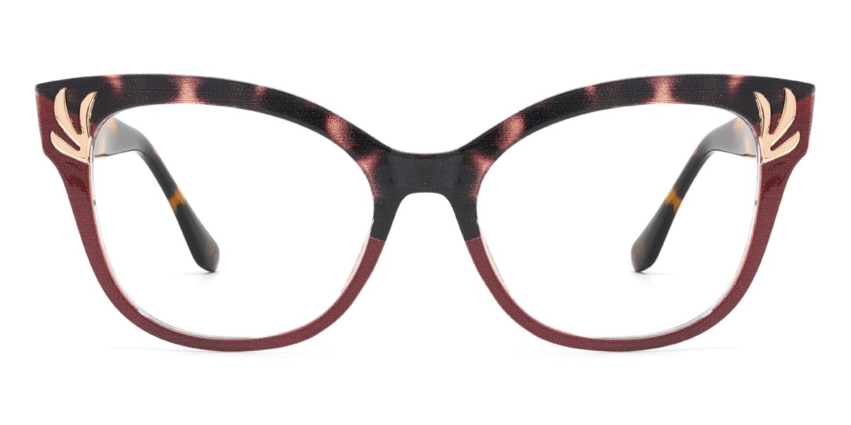 Wine Tortoiseshell Brianna - Square Glasses