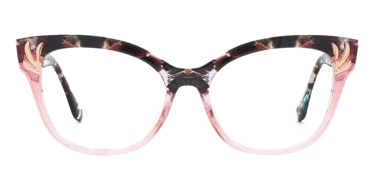 Pink Tortoiseshell Brianna - Square Glasses